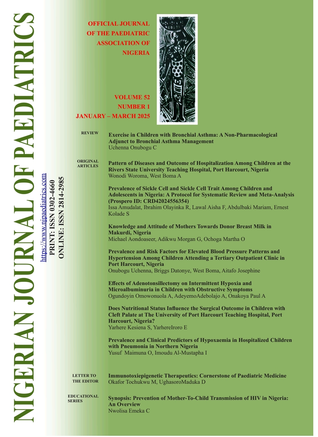 View Vol. 52 No. 1 (2025)